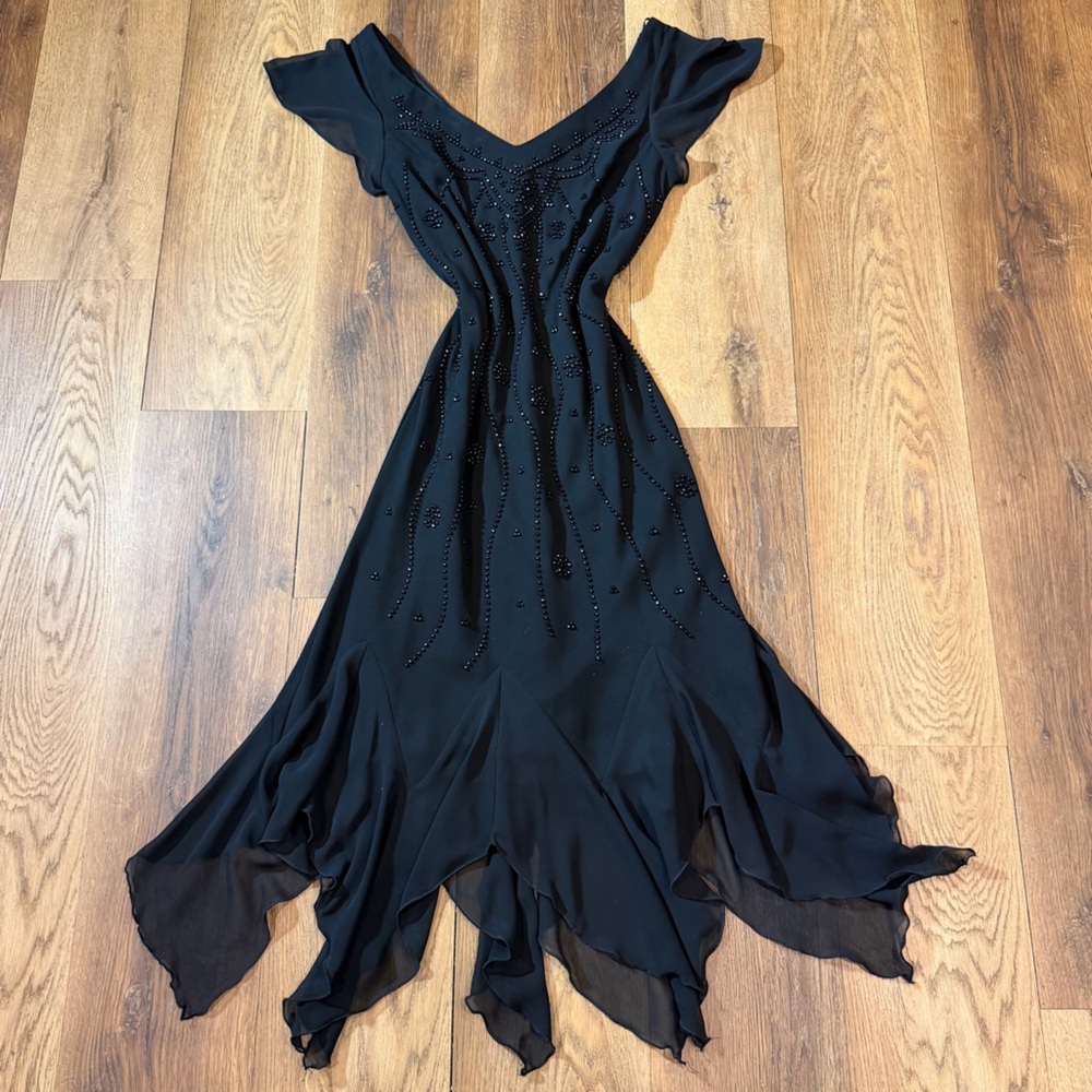 Vintage 90’s Beaded Dress Vintage Beaded Dress Fairy Dress Whimsigoth Prom Goth